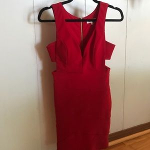 Red party dress
